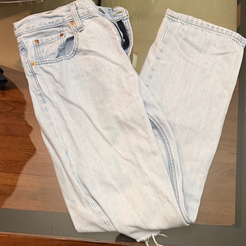 Levi's Light Wash Low Rise Straight Leg Jeans
